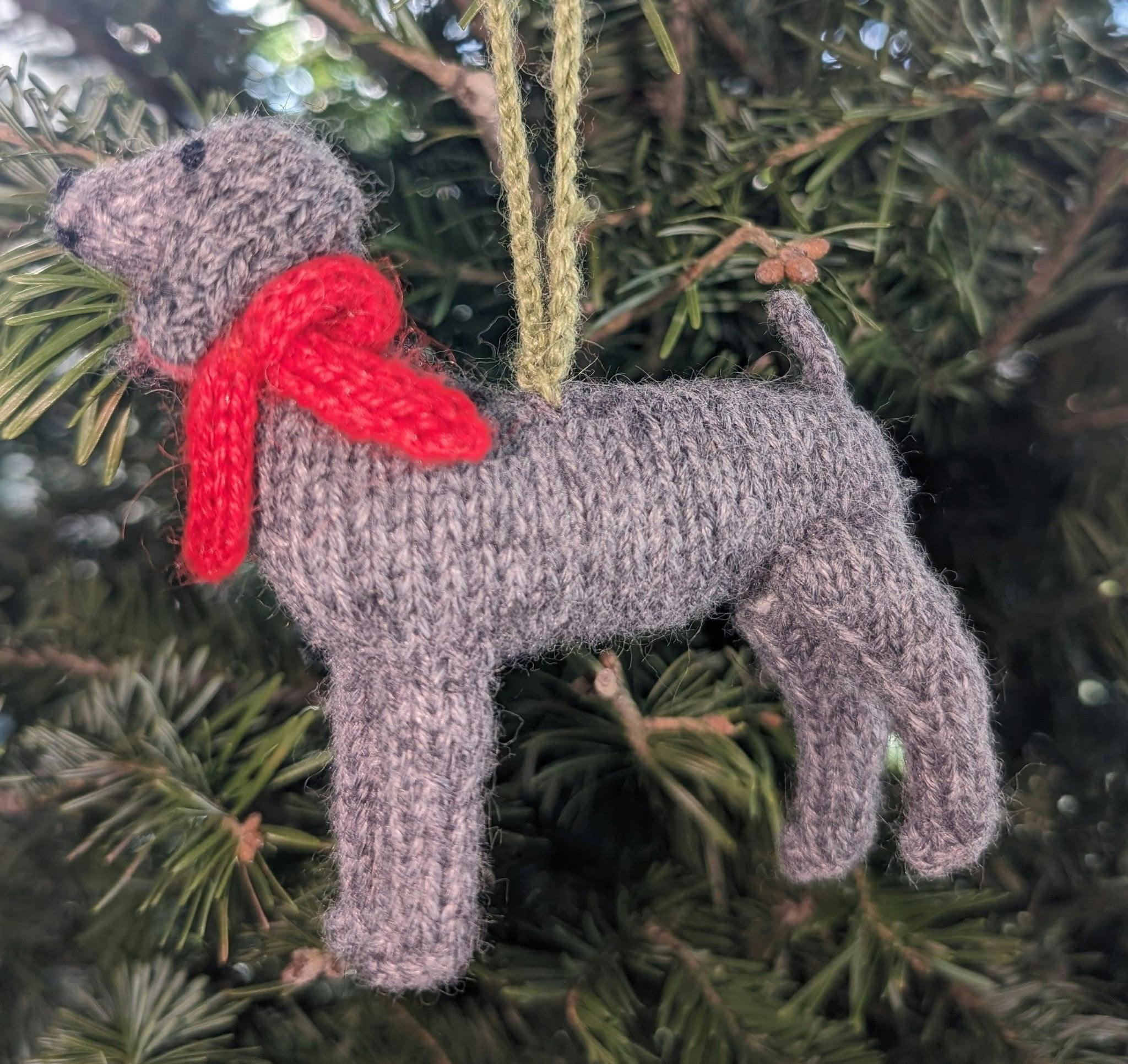 Weimaraner Dog Hand Knit Christmas Ornament Arcadia Home