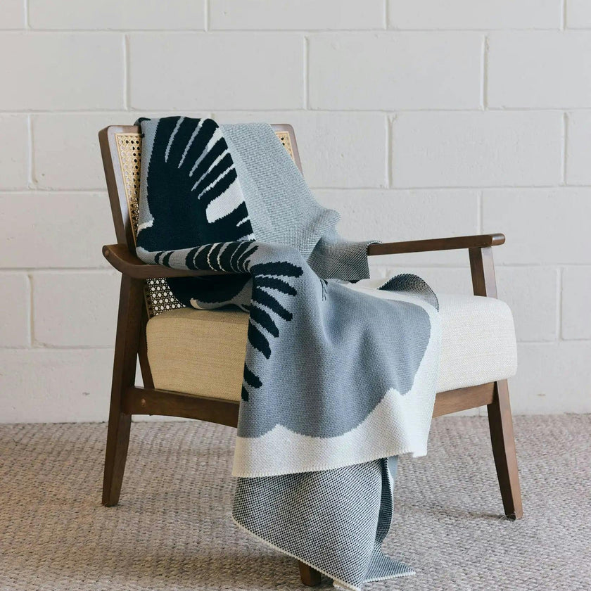 Crows Knit Blanket