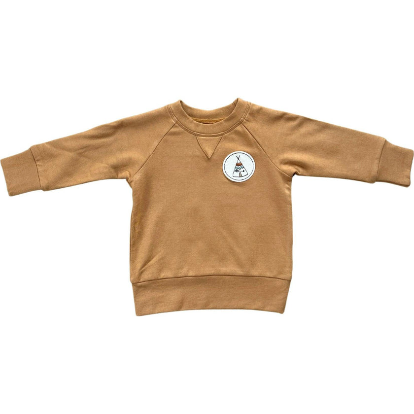 Girl's Raglan Sweatshirt Slate Daisy