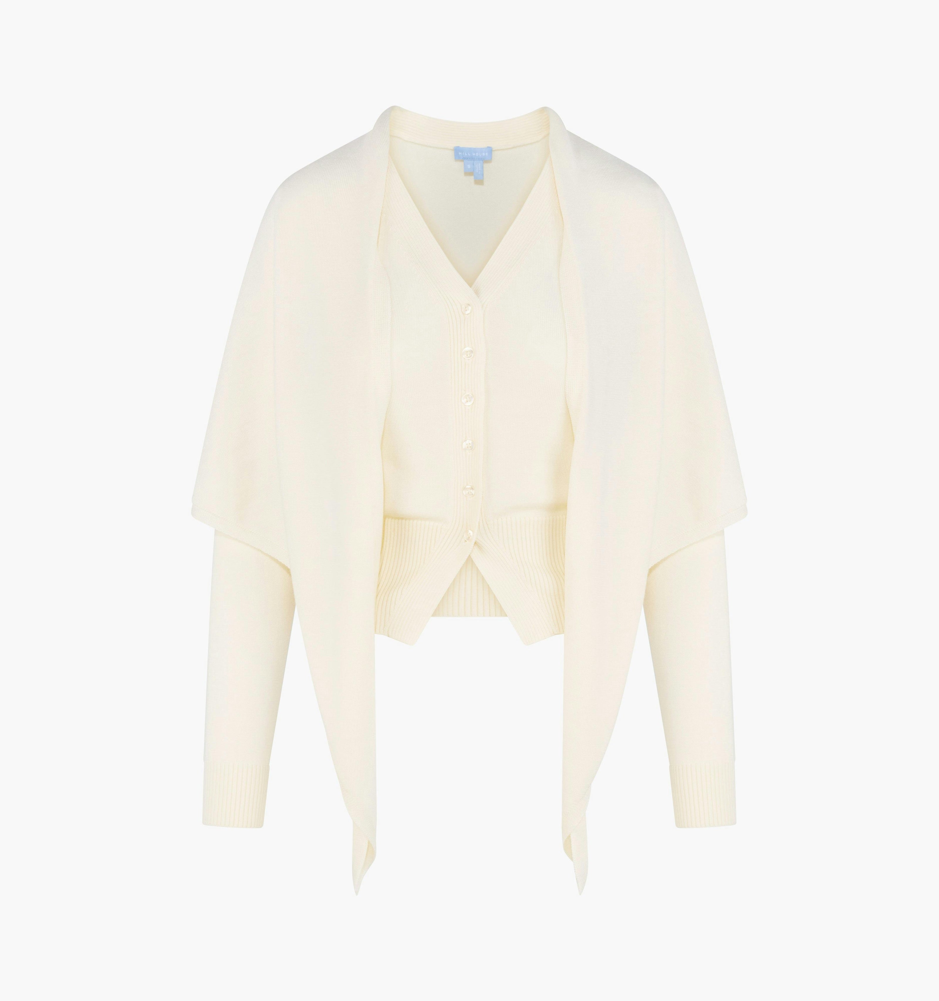 The Amal Cardigan - Antique White