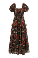Winnie Dress in Midnight Roses