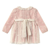 Pink Embroidered Tulle Dress
