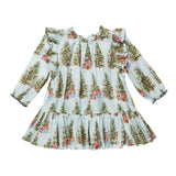 Girls Harper Dress - Trees and Presents