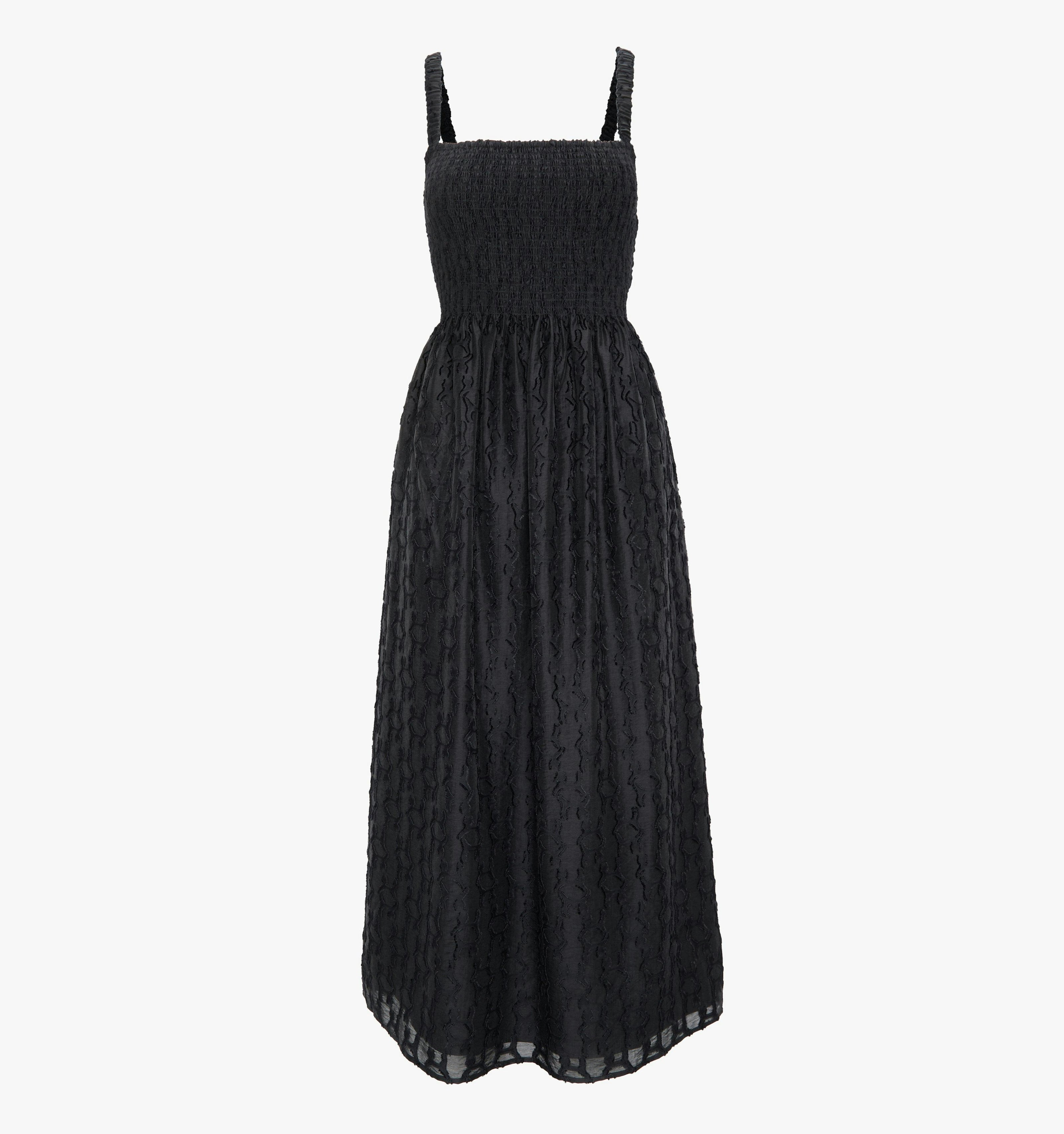 The Anita Nap Dress - Black Fil Coupé