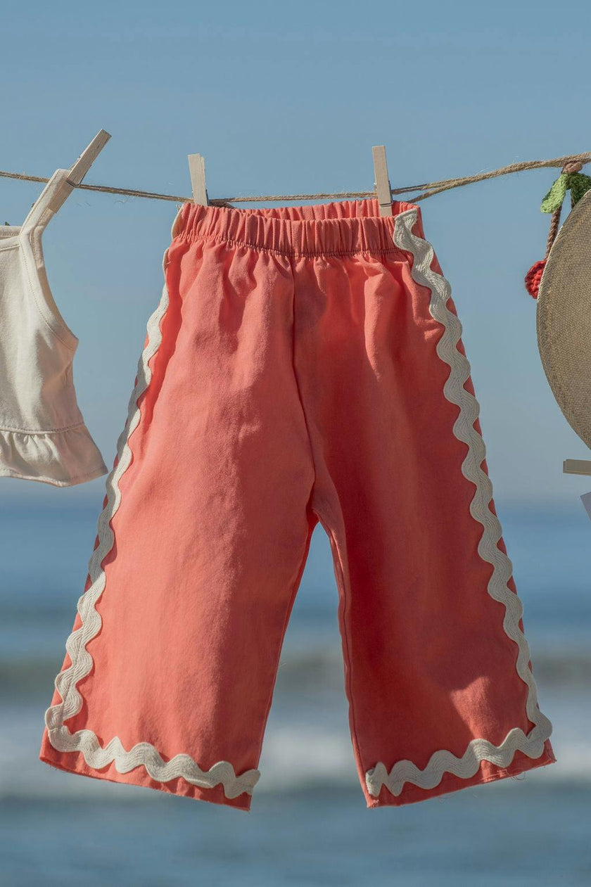 Wide-Leg Pant Set in Tres Cherry