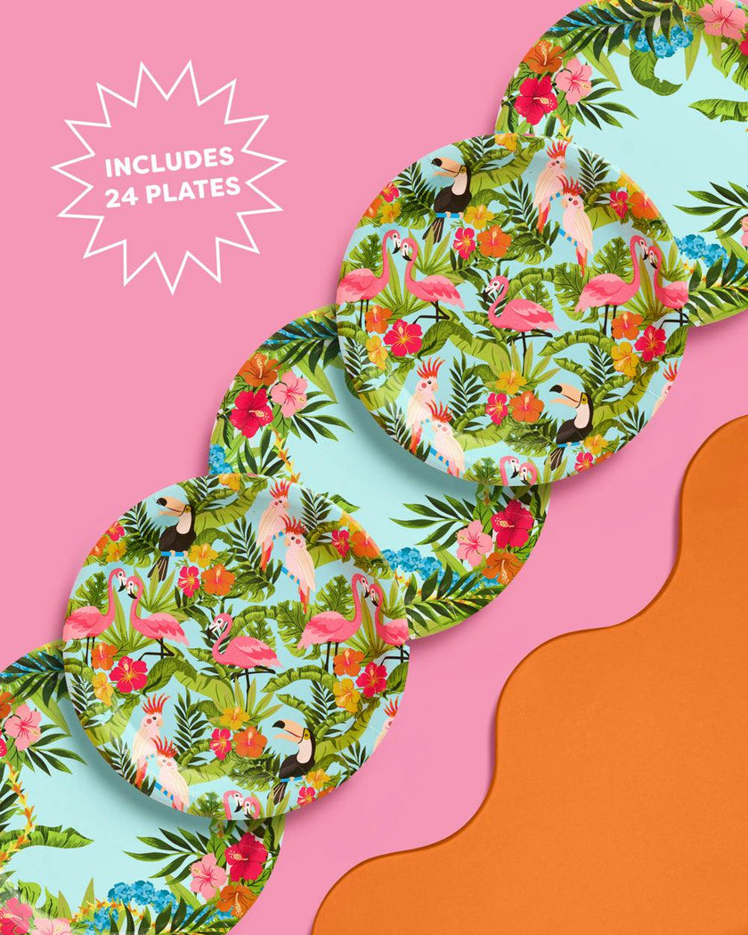 Tropical Plates - 24 paper plates