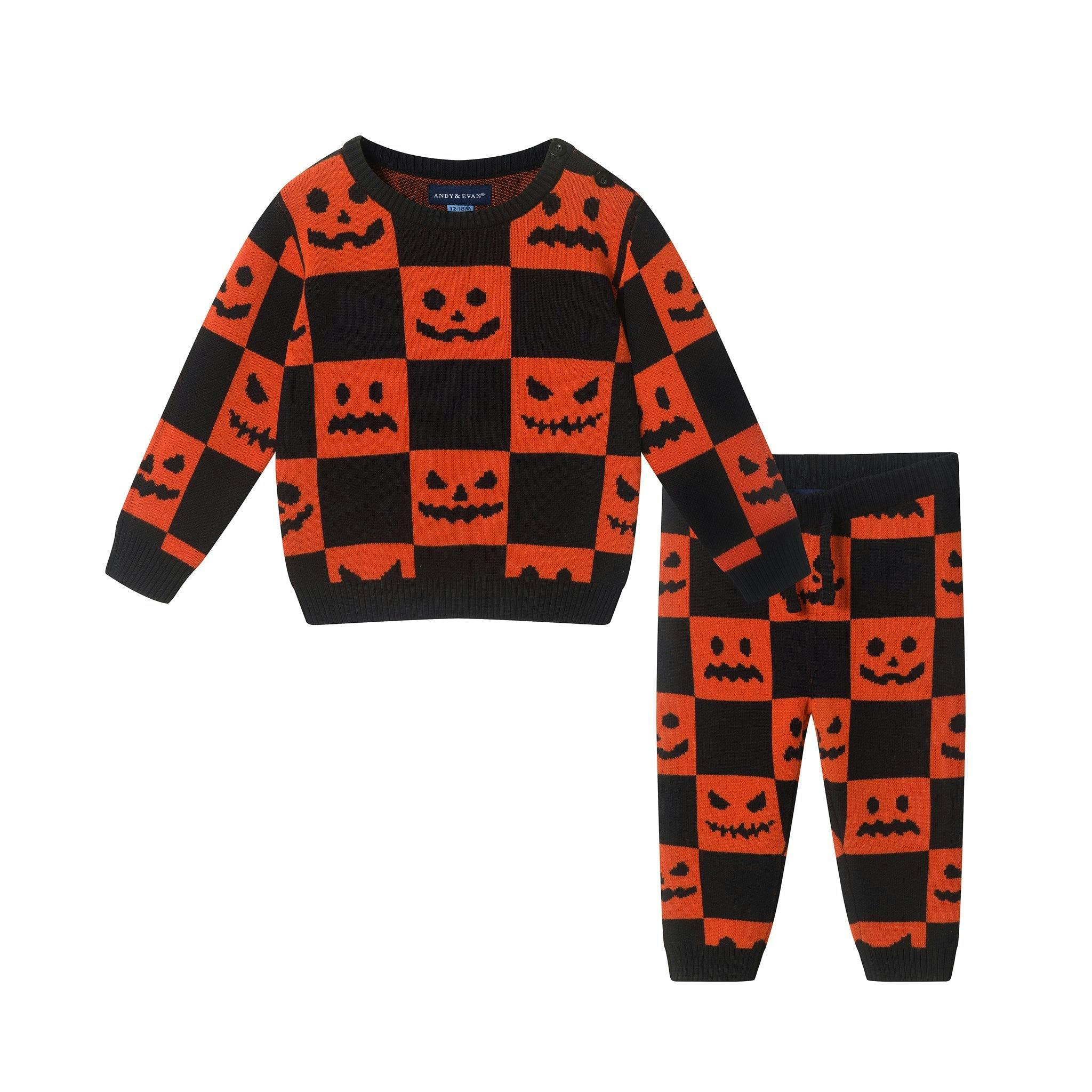 Infant Sweater Knit Set | Jack-O'-Lantern