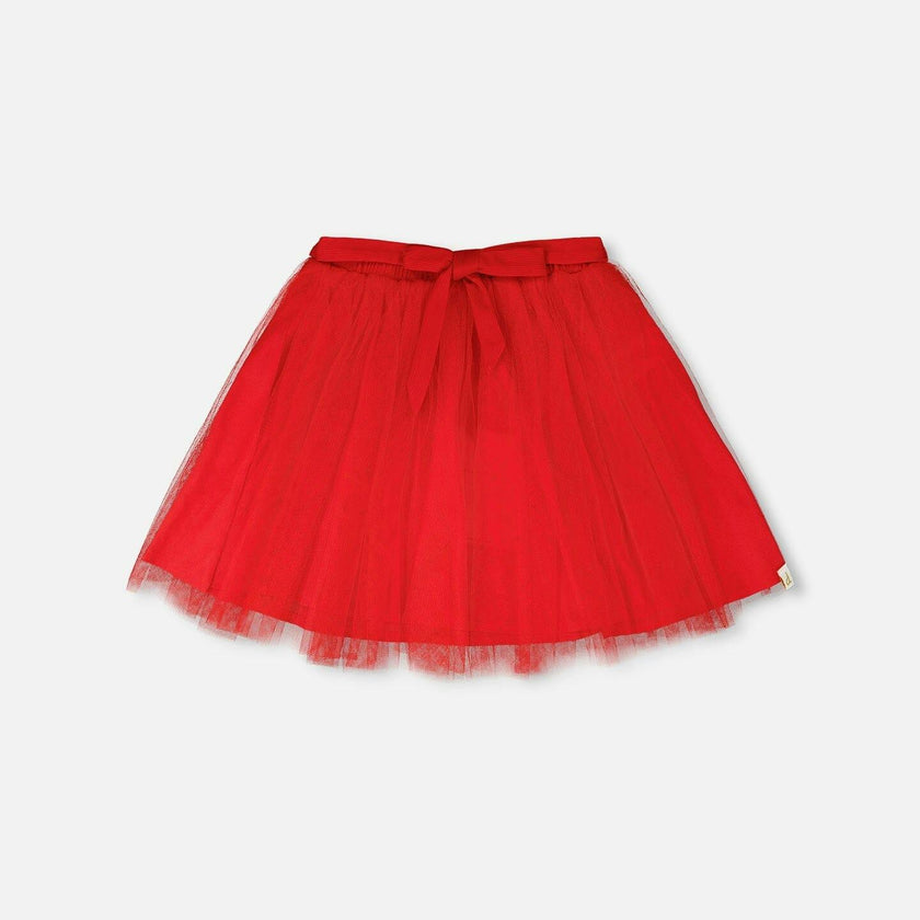 Mesh And Eyelet Skirt