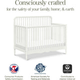 Liberty 4-in-1 Convertible Spindle Crib in Warm White