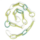 Hand Felted Wool Christmas Garland - Loop Chain in Green - 6'