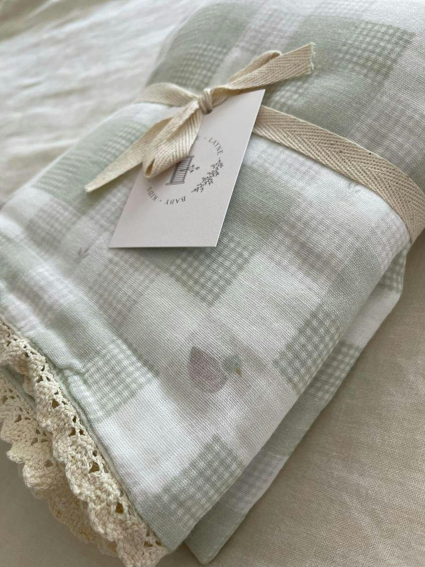 Little Mallard Duck QUILTED 6 Layer Gauze Blanket