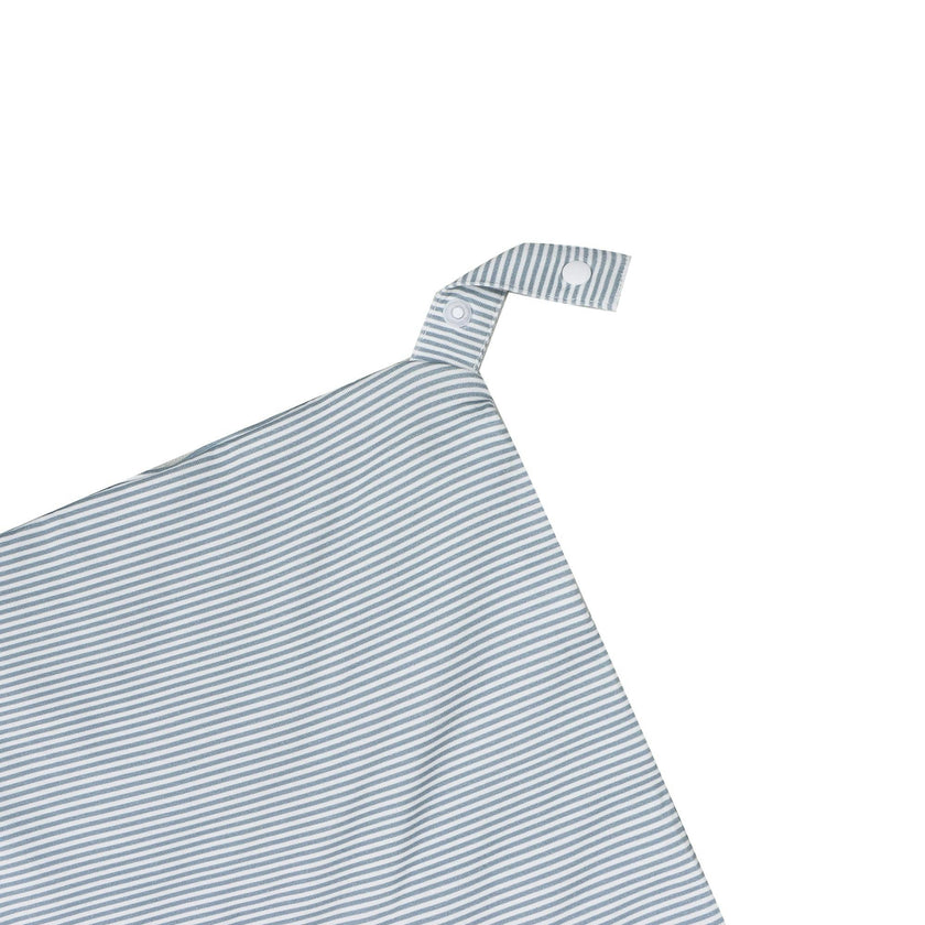 Dusty Blue Mini-Stripe Dog Lovey Blanket