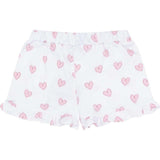 Pink Heart Print Shorts