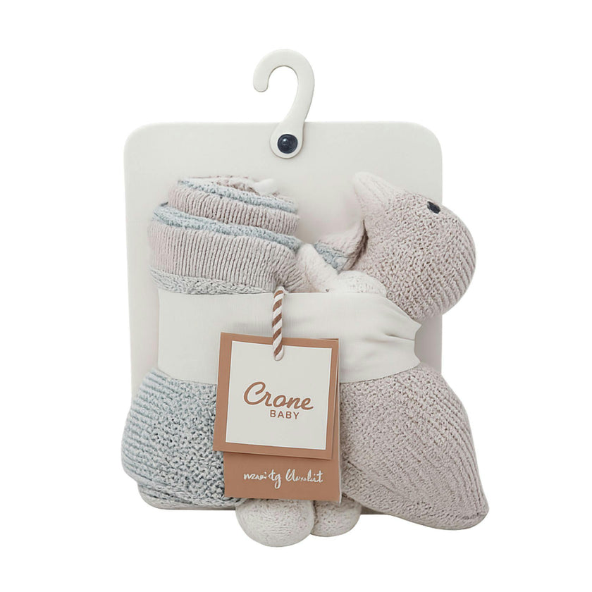 Charlie Farmhouse Knitted Lovey  Blanket (Georgie the Goose)