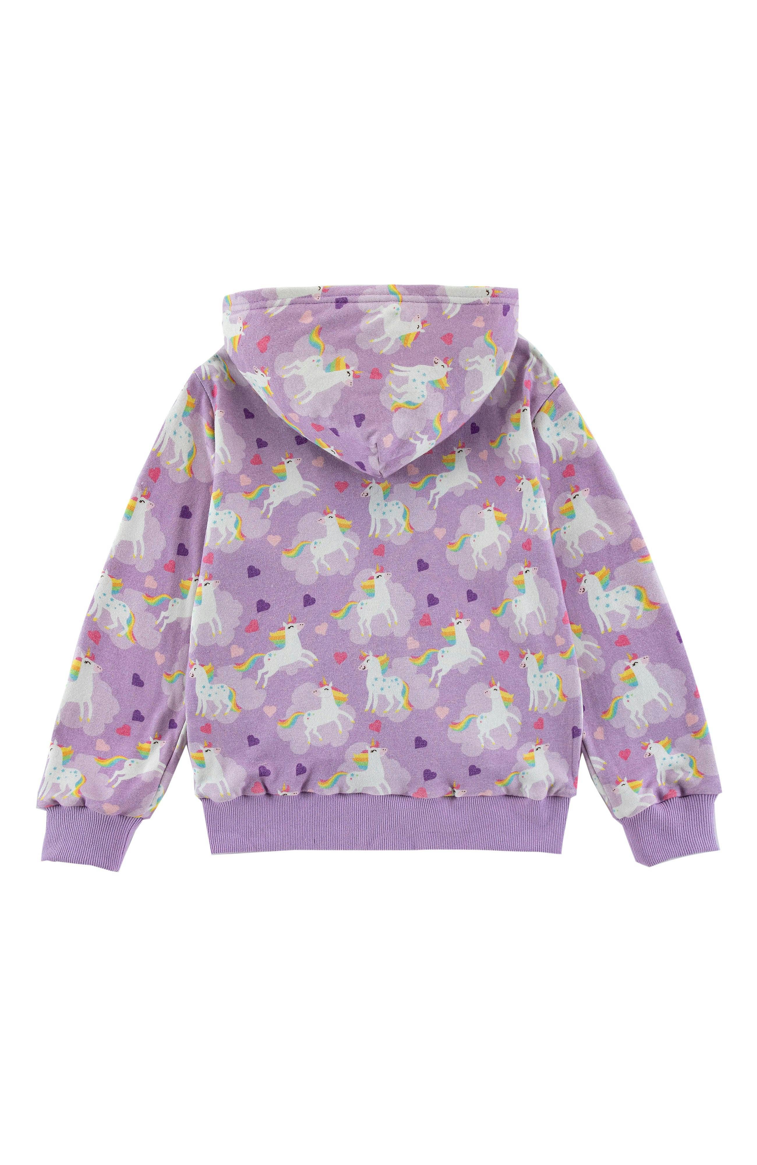 Soft Fleece Zip Up, Flying Unicorn