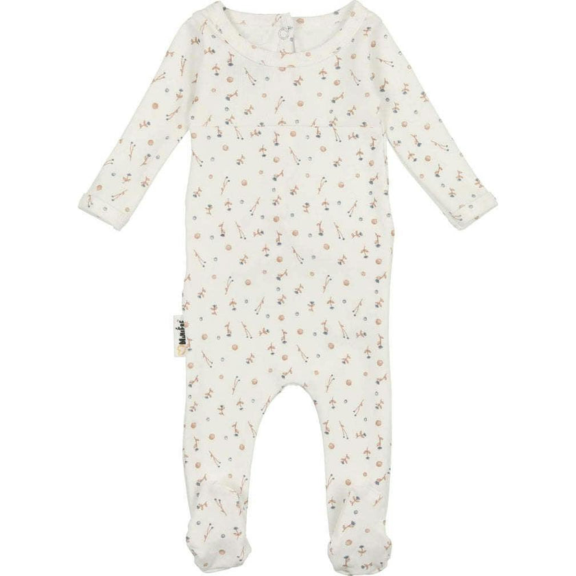 Berry Floral Footie