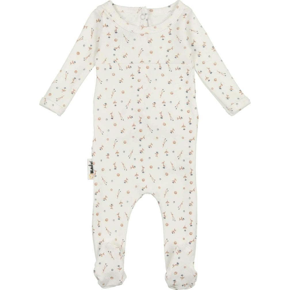 Berry Floral Footie