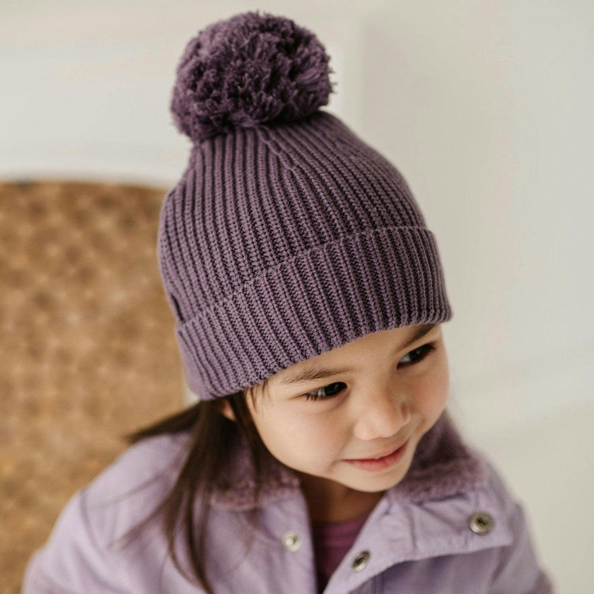 Knit Pom Hat Portabella