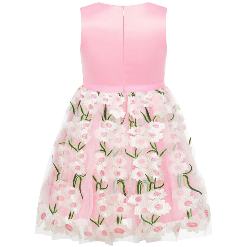 Margarita Embroidered Tulle And Satin Occasion Party Dress