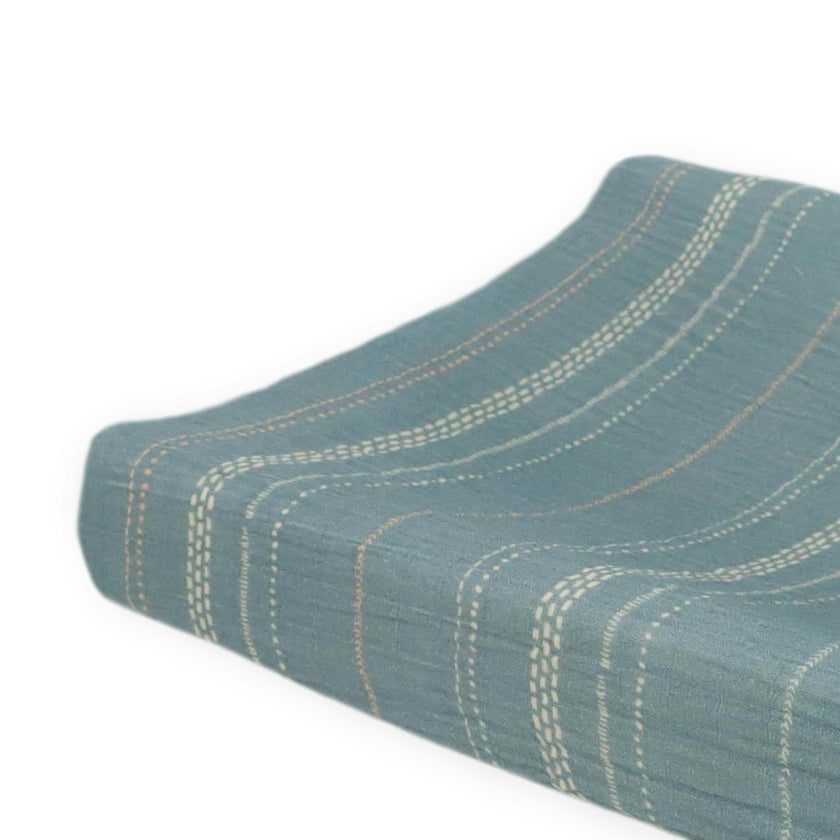 Organic Cotton Muslin Changing Pad Cover - Stillwater Stitch