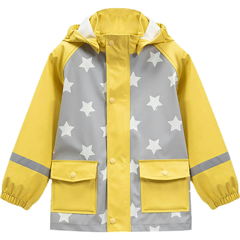 Stars Print Rain Hooded Jacket