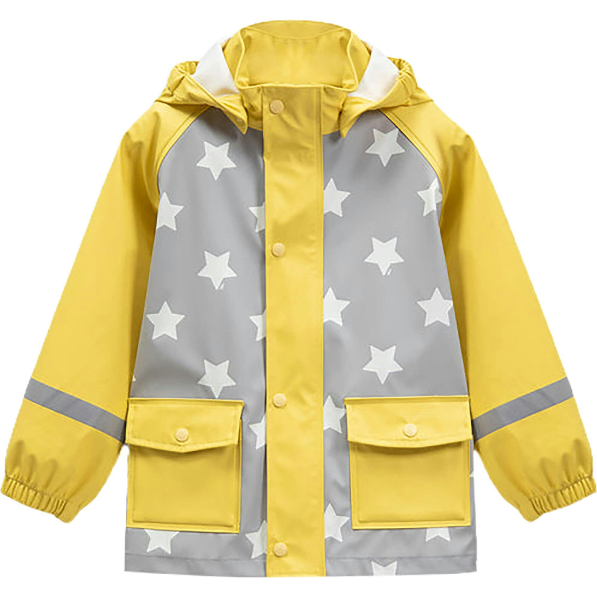 Stars Print Rain Hooded Jacket