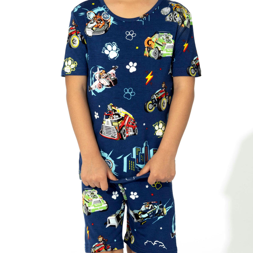 PAW Patrol: The Mighty Movie - Mighty Vehicles Bamboo Kids Pajama Short Set