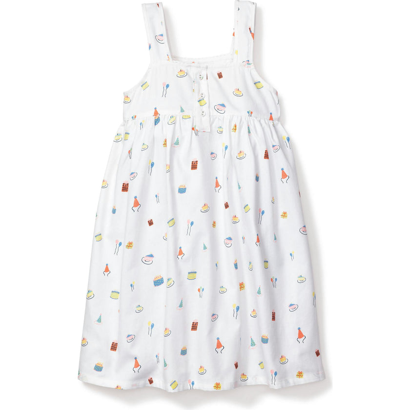 Girl's Twill Charlotte Nightgown in Birthday Wishes