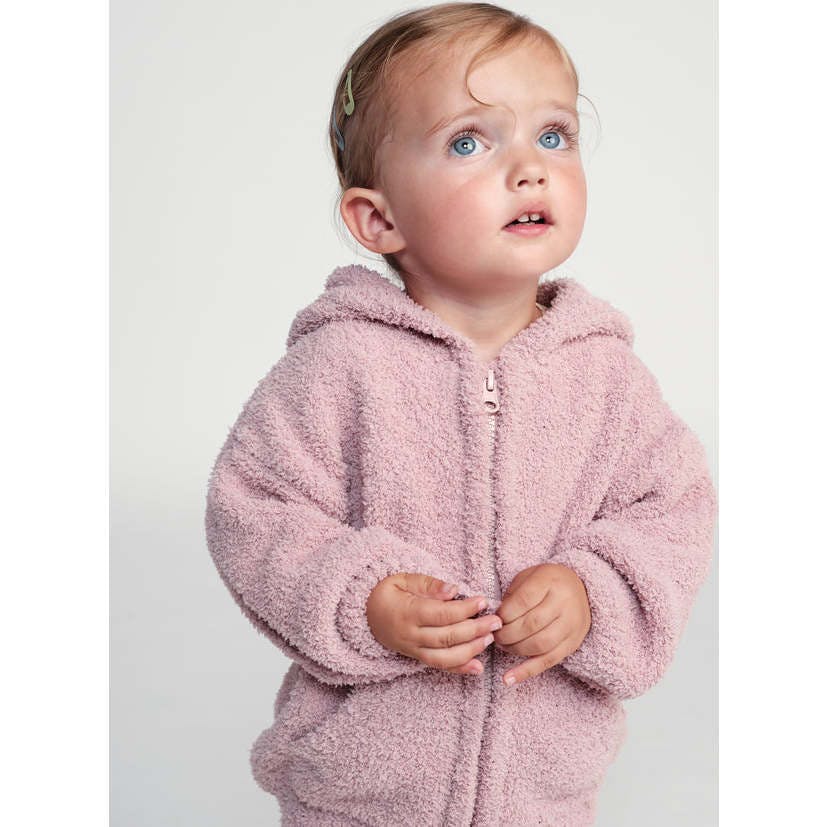 Baby Girls Fuzzy Zip-Up Hoodie