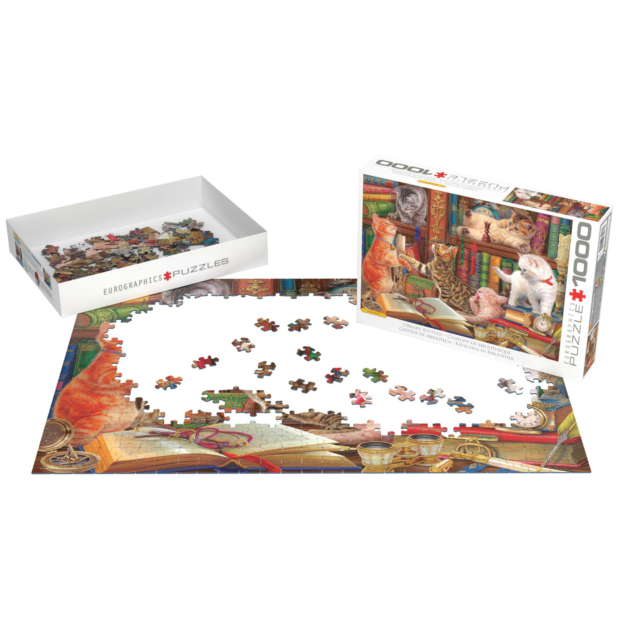 Library Kittens - 1000 PC Puzzle