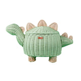 Handcrafted- Dinosaur Storage Basket Mint Green (Large) - Rattan Wicker