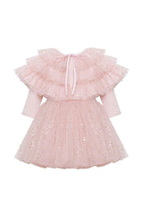 Full Shiny Pink Dress Set