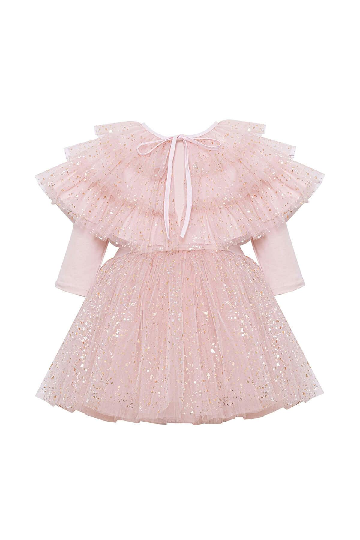 Full Shiny Pink Dress Set