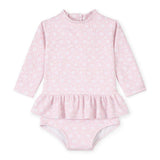 Floral Print Rash Guard Onesie