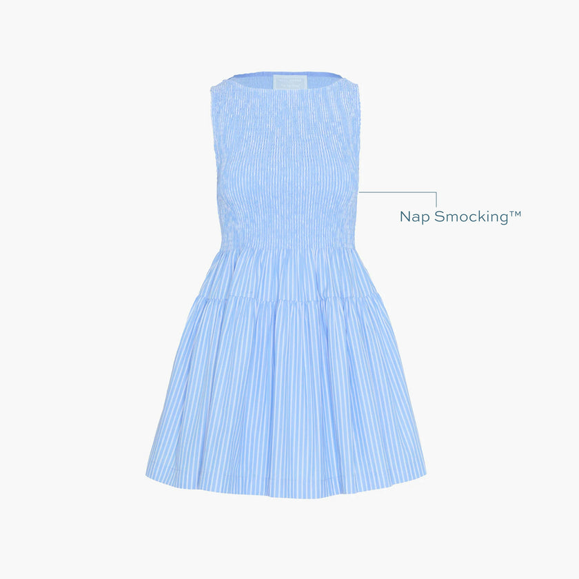 The Cosima Mini Nap Dress - Blue Stripe