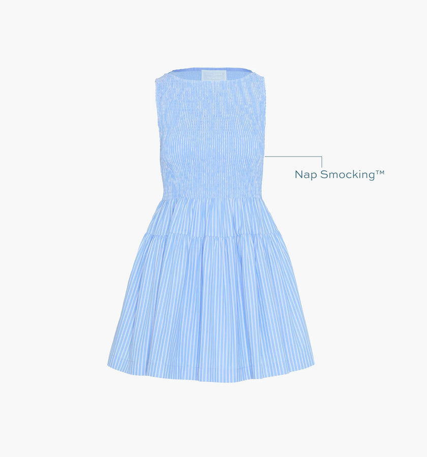 The Cosima Mini Nap Dress - Blue Stripe