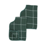 Cotton Muslin Burp Cloth 2 Pack - Evergreen Plaid
