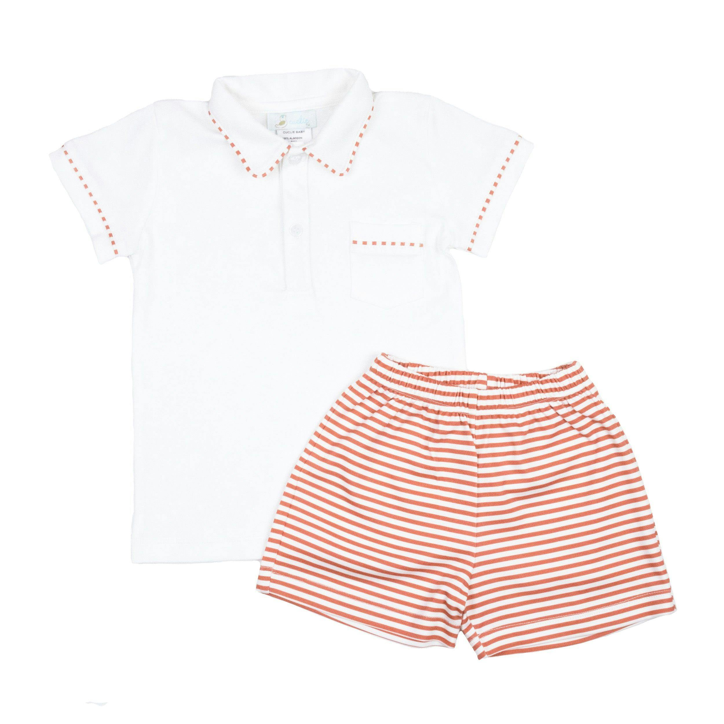 Game Day Striped Boys Short Set