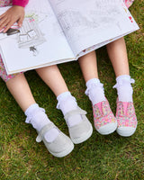 Hampton Canvas Martha Shoes in Silver
