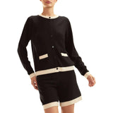 Wool Cashmere 2 Tones Cardigan