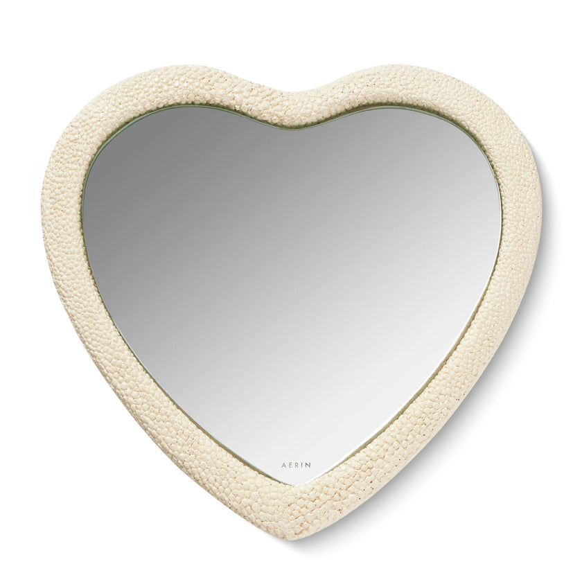 Shagreen Heart Hand Mirror