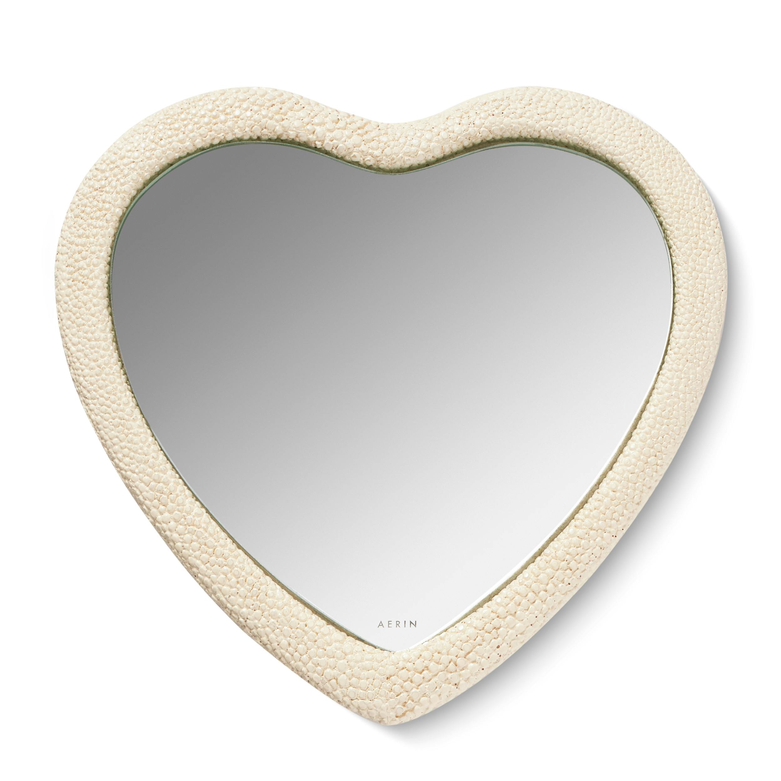Shagreen Heart Hand Mirror