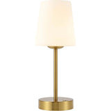 Carson 12.75" Modern Minimalist Iron Rechargeable Integrated LED Table Lamp