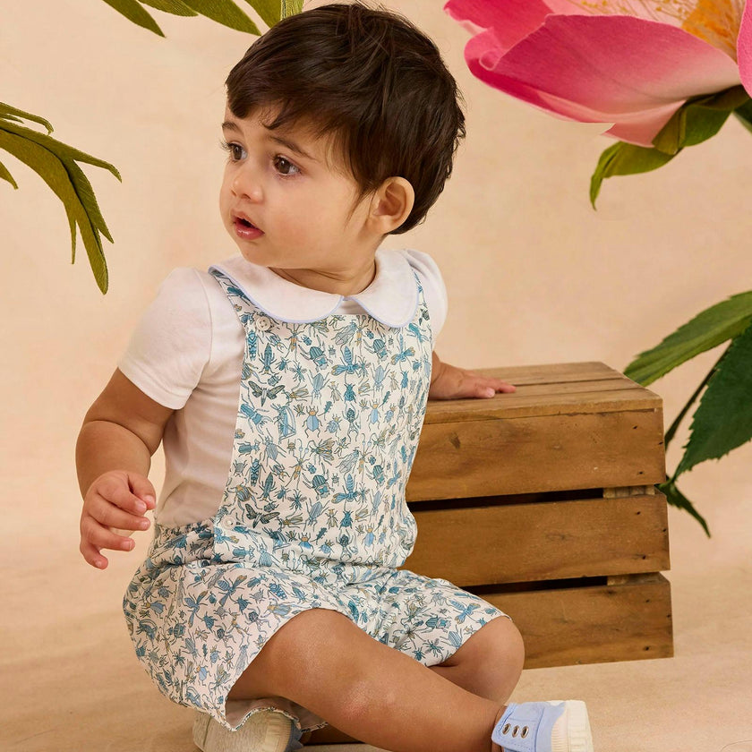 Baby Alexander Bib Shorts in Blue Bugs