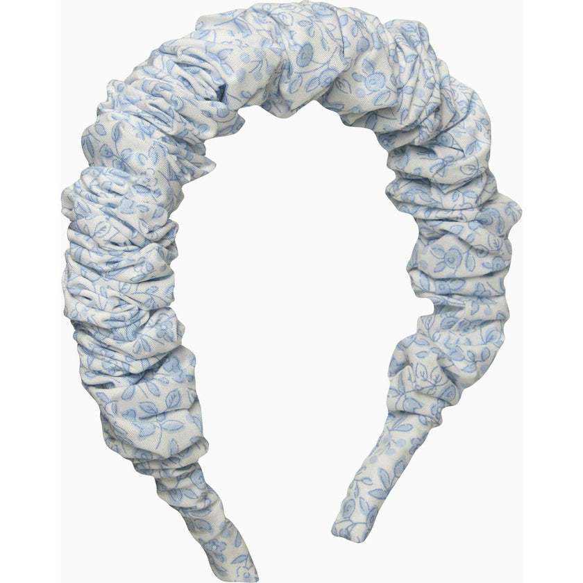 Scrunchie Alice Band in Blue Floral