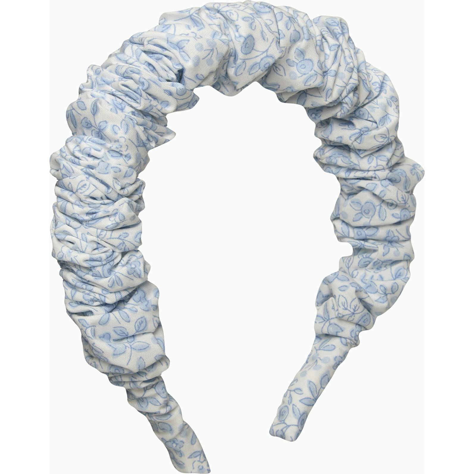 Scrunchie Alice Band in Blue Floral