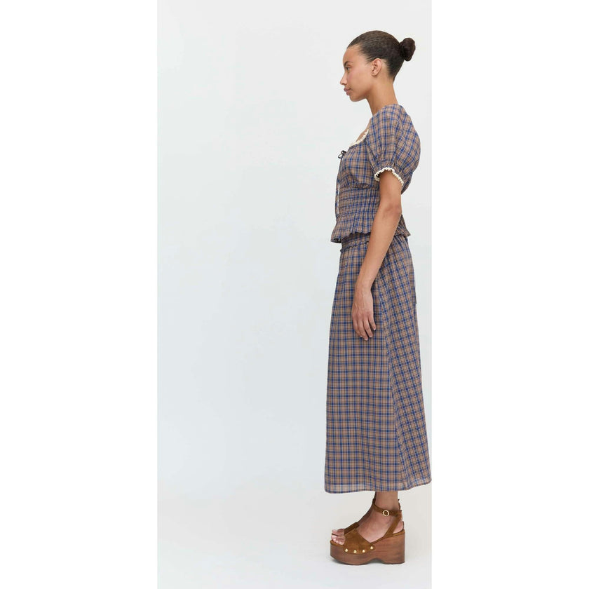 The Paulina Top - Brown Spencer Plaid