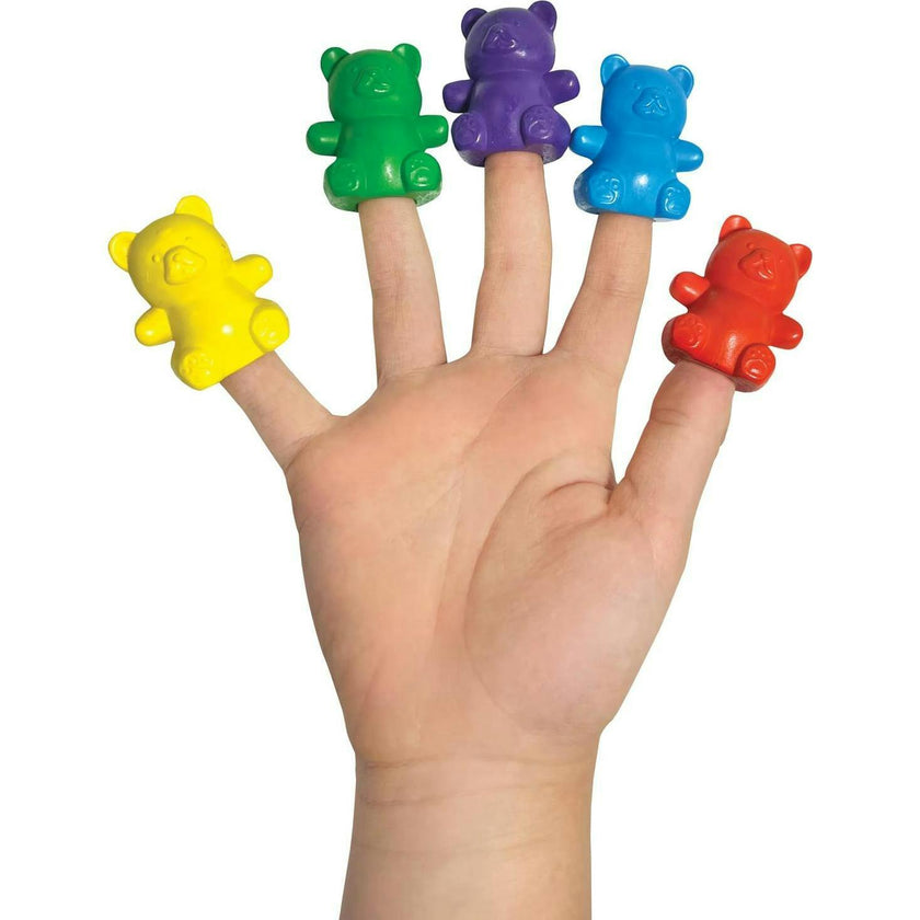 Cuddly Cubs Bear Finger Crayons - Set of 6