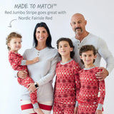 Matching Family Jammies Christmas Pajamas - Red Jumbo Stripe