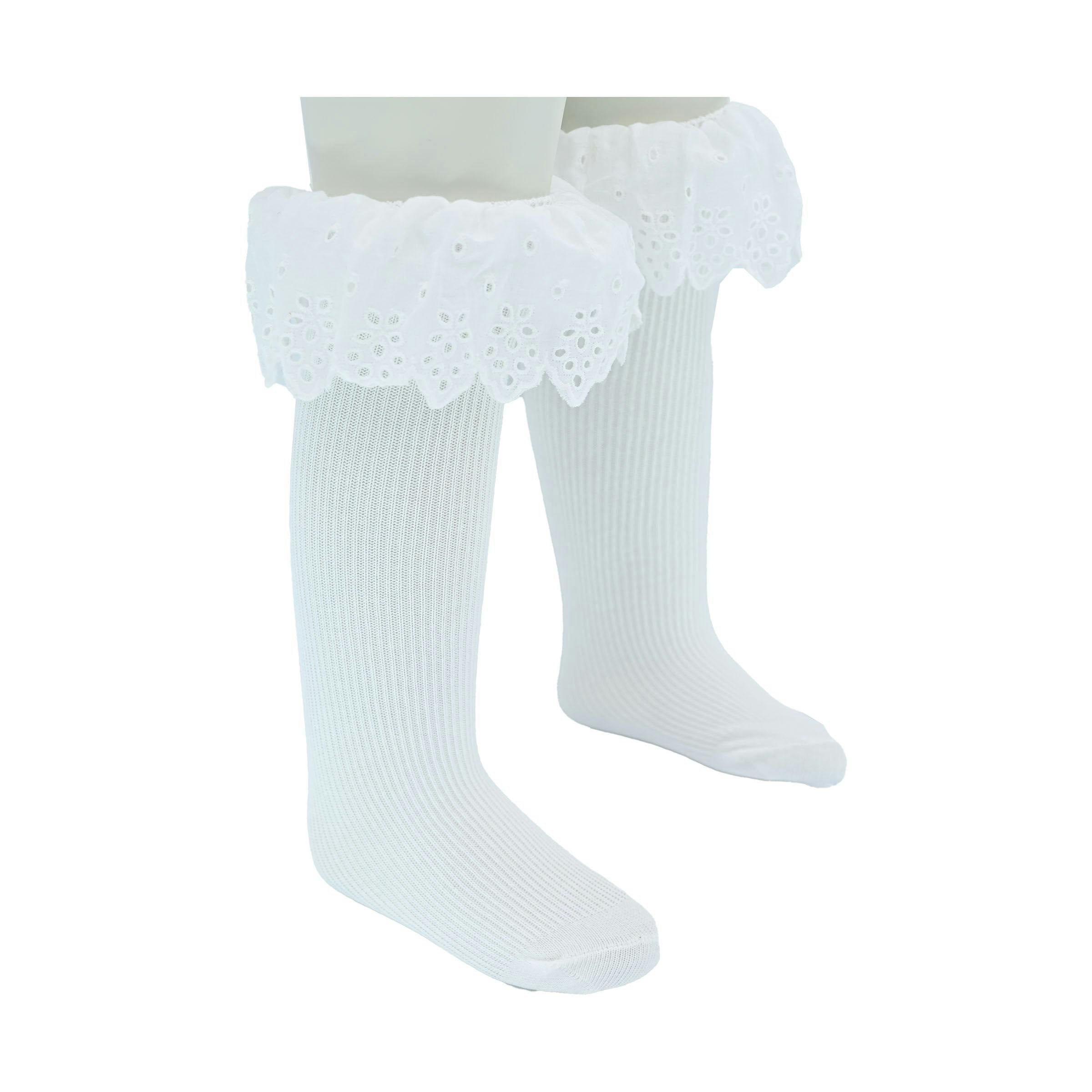 White Trim Skirt Socks